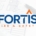 Fortis logo over an image of blueprints